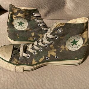 Camo high top converse
